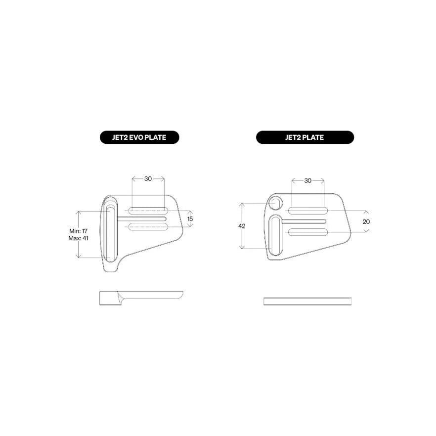 Prolongateurs de Cintre DEDA JET2 EVO Carbone Taille S 340mm