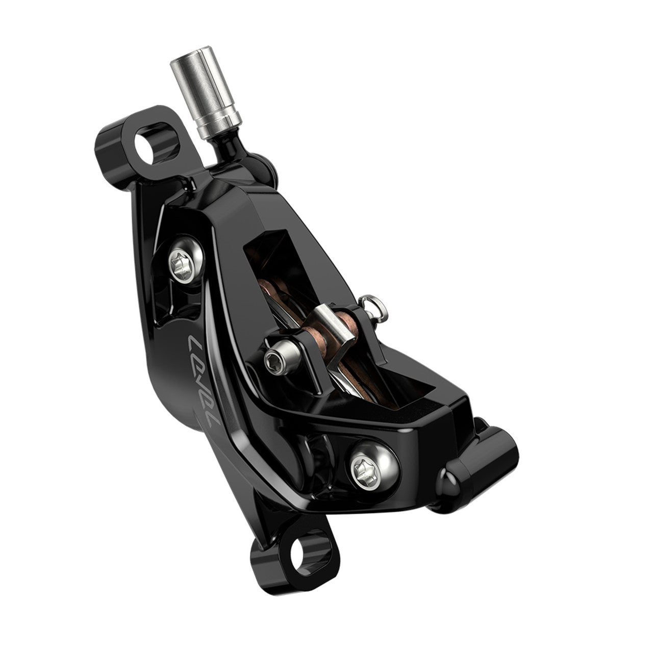 Paire de Freins SRAM LEVEL SILVER STEALTH 4 pistons Noir
