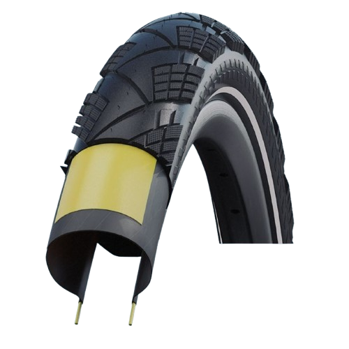 Pneu SCHWALBE MARATHON EFFICIENCY 700x45 ADDIX V-Guard Reflex TubeType Souple Noir