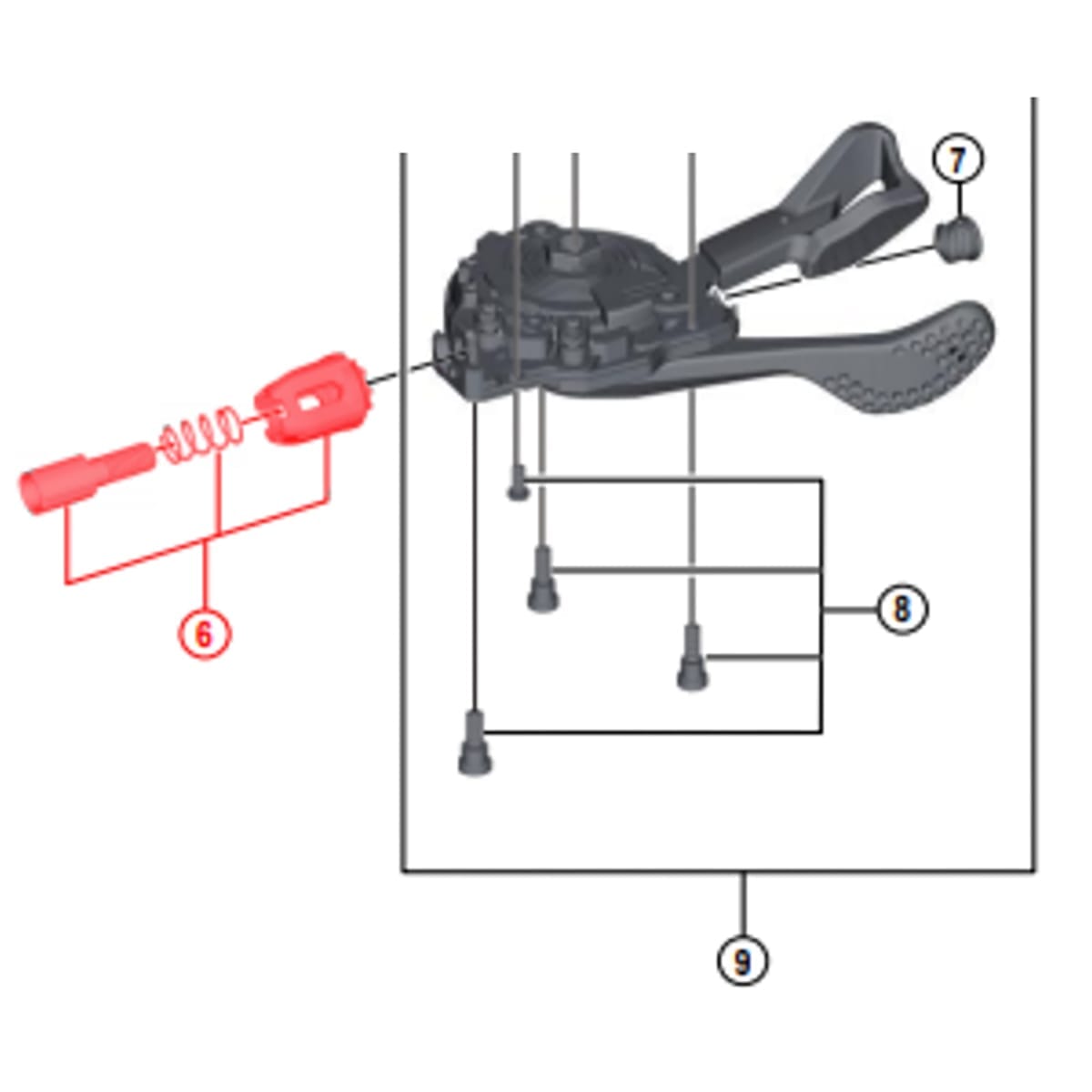 Barillet de Réglage de Tension pour Commandes de Vitesse SHIMANO SL-M8000 / M7000 / M6000 #Y03K98030
