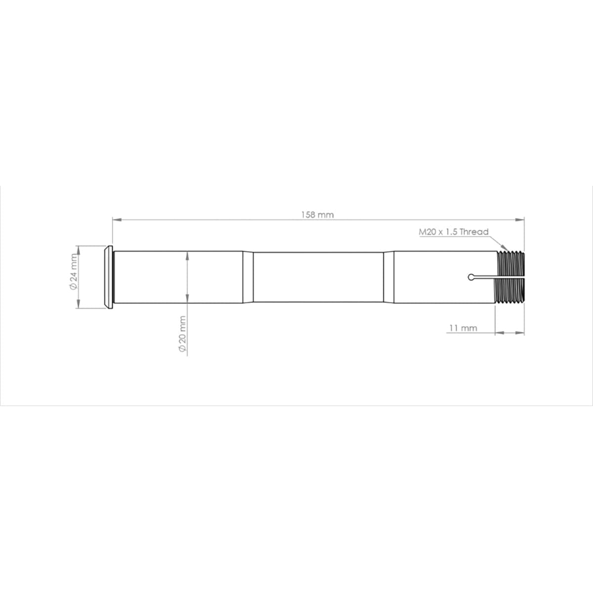 Axe de Roue Avant BURGTEC ROCKSHOX BOXXER 20x110 mm