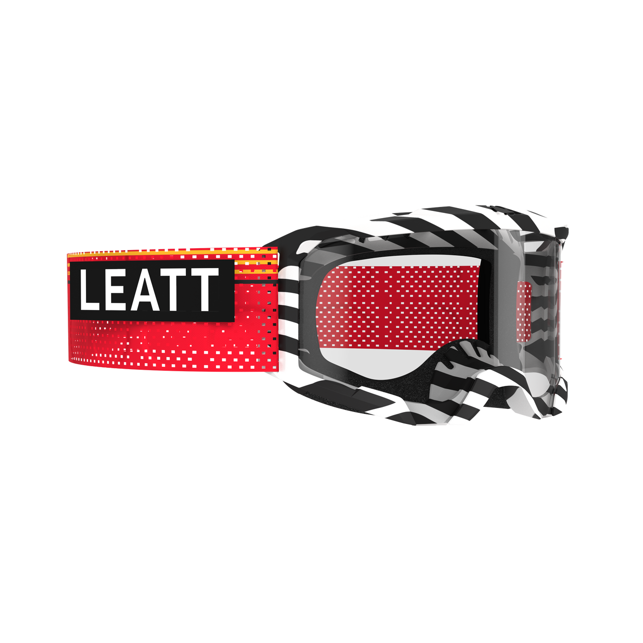Masque LEATT VELOCITY 4.0 MTB X-FLOW Stripe Rouge Écran Transparent