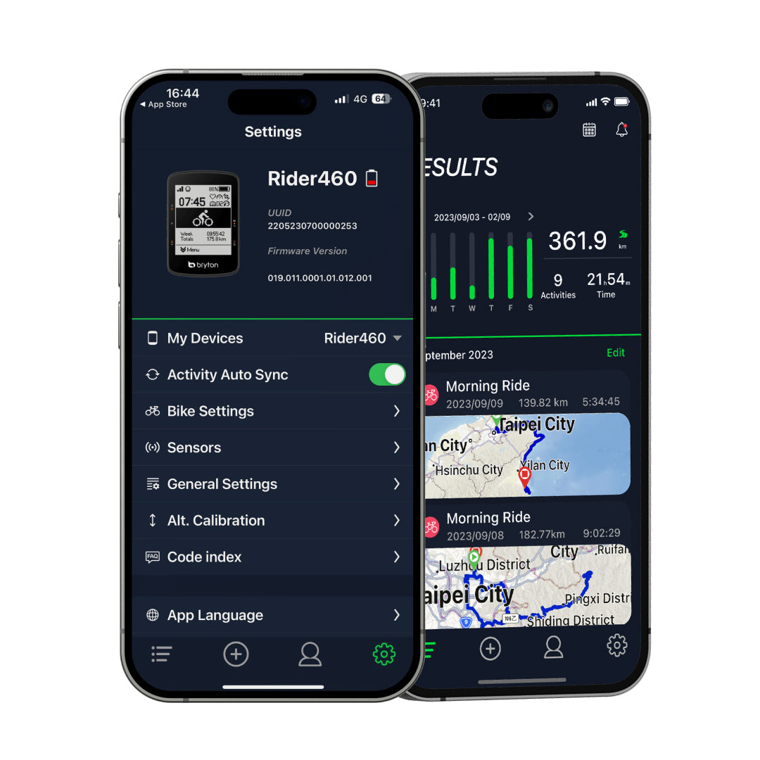 Compteur GPS BRYTON RIDER 460 E — application Bryton Active et analyse des sorties