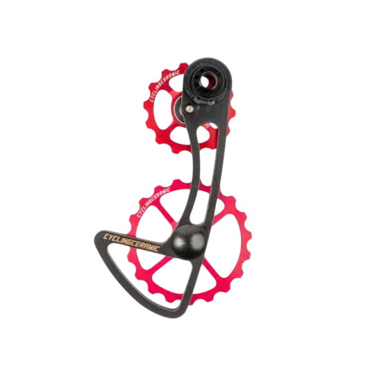 Chape de Dérailleur Oversize CYCLING CERAMIC pour Campagnolo 12V Méca Rouge