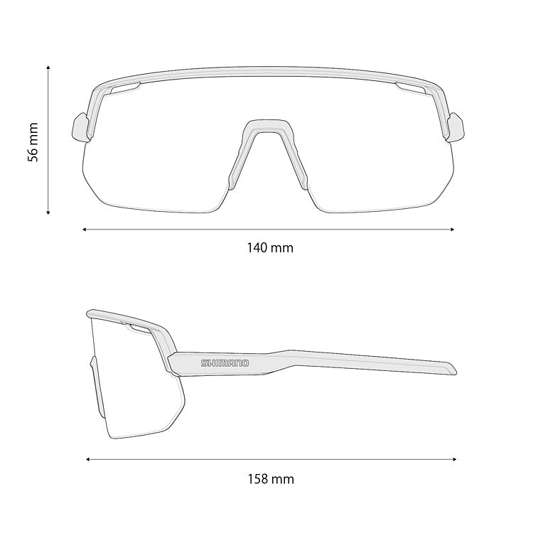 Lunettes SHIMANO TECHNIUM L CE-TCNL2 Blanc Matt Verre Ridescape Road