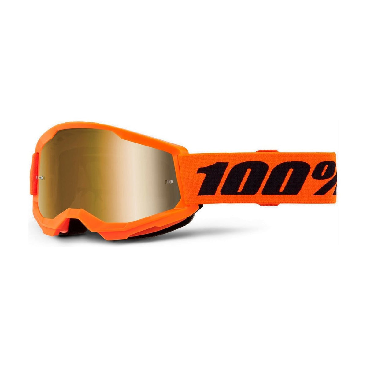 Masque 100% STRATA 2 Junior Orange Écran Gold Mirror