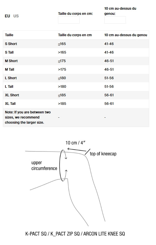 Genouillères ION K-Pact SQ Unisex Short Noir