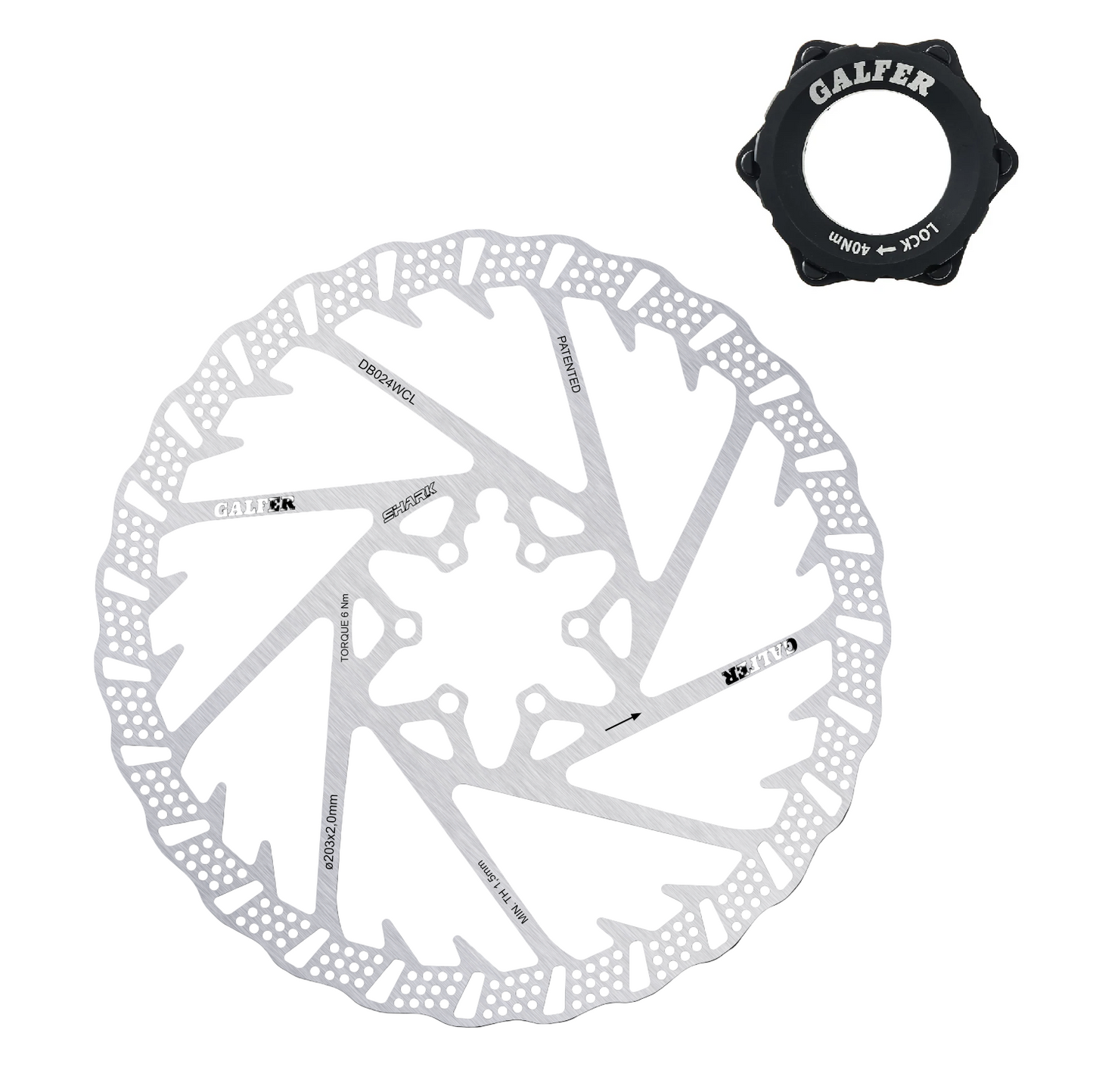 Disque GALFER SHARK 2mm CENTER LOCK