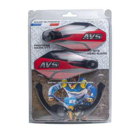 Protège Mains AVS KIT DECO Patte Alu Rouge/Noir