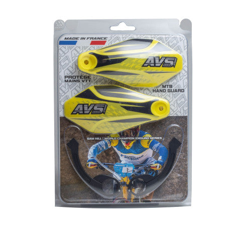Protège Mains AVS KIT DECO Patte Alu Jaune/Noir