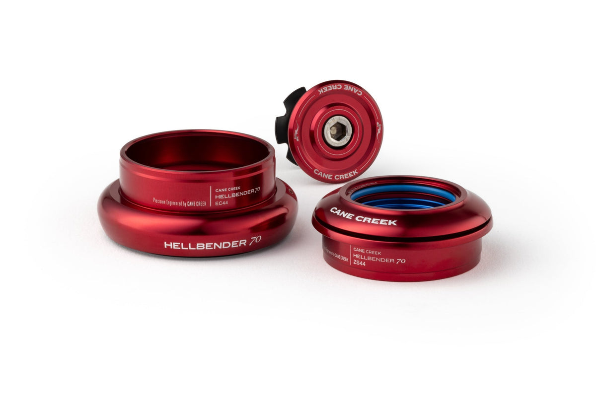 Jeu de Direction Semi-Intégré/Externe Conique CANE CREEK Hellbender 70 1"1/8-1.5" ZS44/EC44 Rouge
