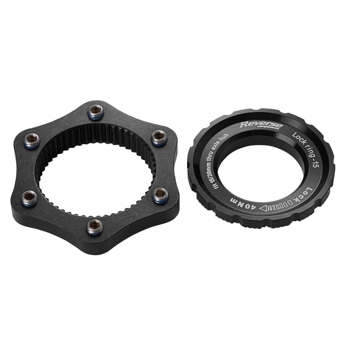 Adaptateur Centerlock > 6 Trous REVERSE COMPONENTS Noir