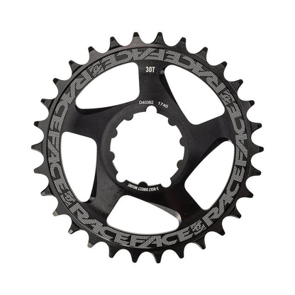 Plateau Mono RACE FACE NARROW WIDE 9/10/11/12V Direct Mount Boost Compatible SRAM Noir — vue du plateau sur fond blanc