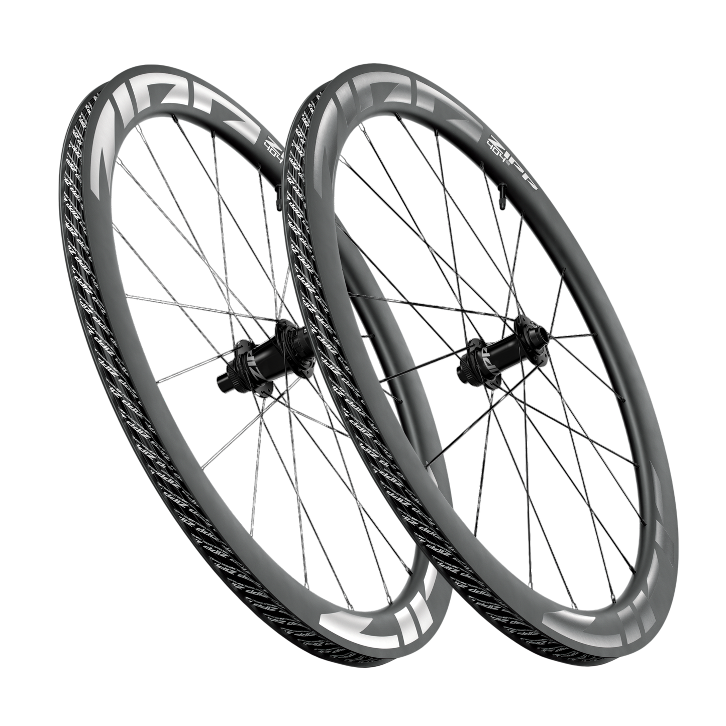 Paire de Roues ZIPP 404 S A1 Tubeless Ready (Center Lock) Noir/Gris