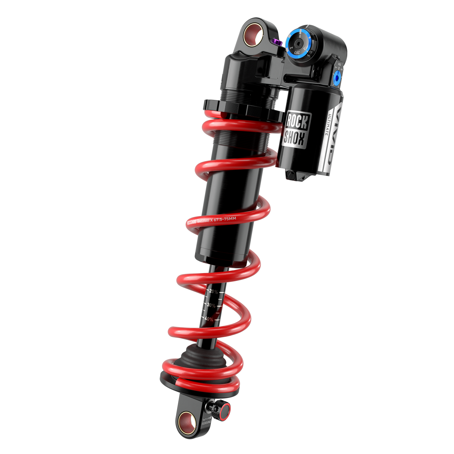 Amortisseur ROCKSHOX VIVID COIL ULTIMATE DH RC2 D1 Standard pour Commencal Supreme