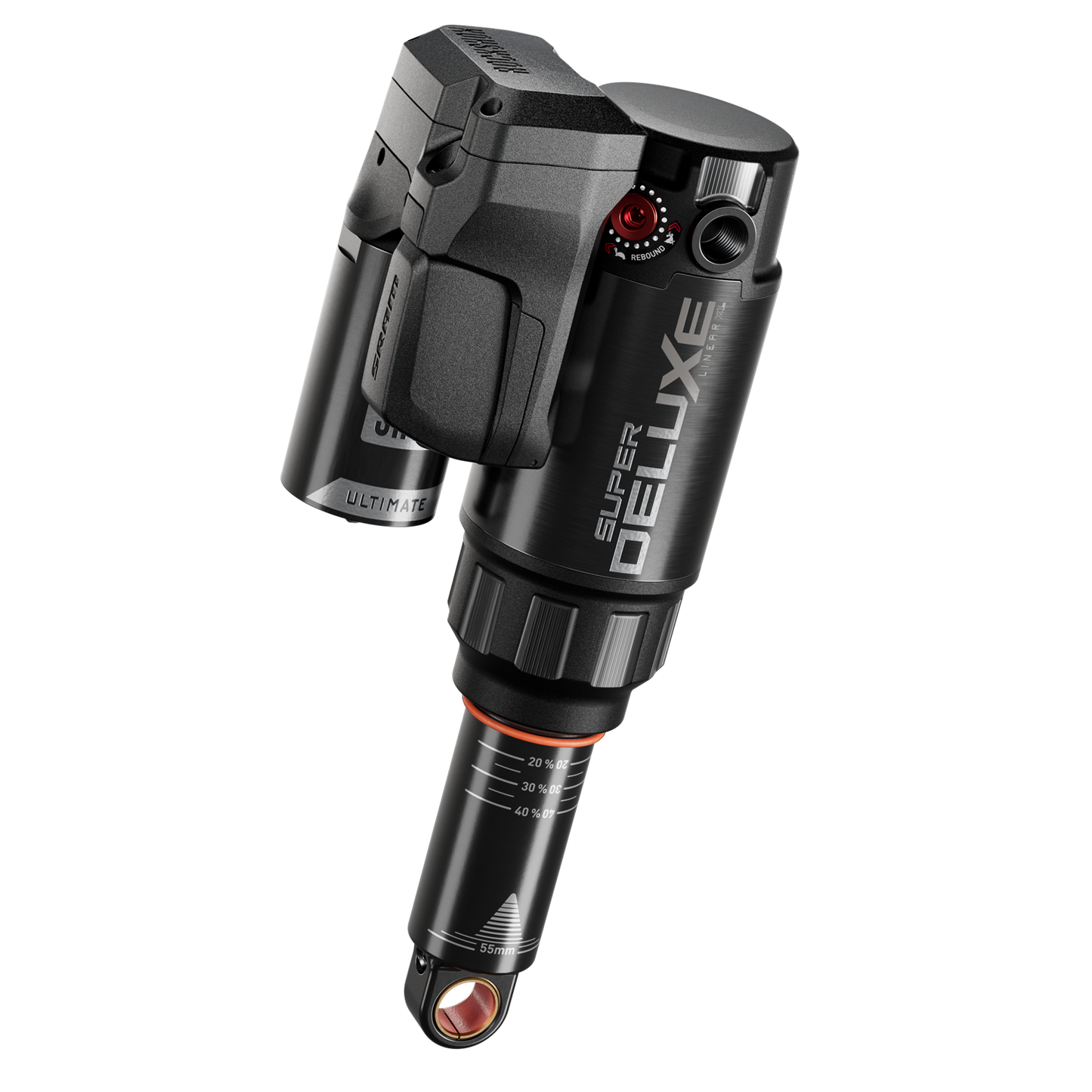 Amortisseur ROCKSHOX SUPER DELUXE ULTIMATE FLIGHT ATTENDANT RC3 HBO LINEAR XL D1 Trunnion pour Trek Fuel EX 2023+