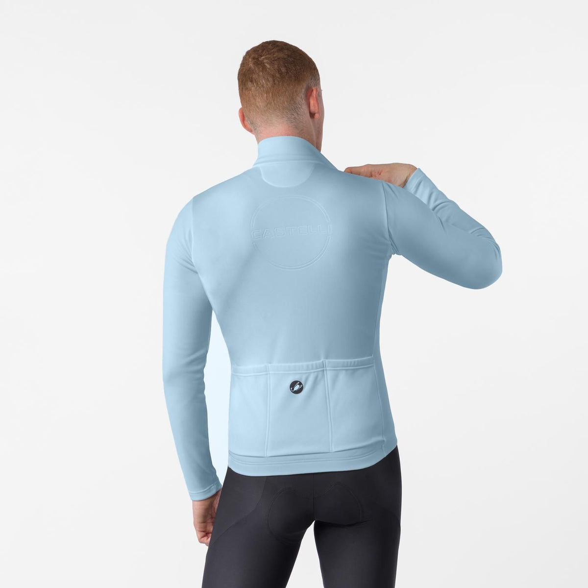 Maillot CASTELLI COMPETIZIONE THERMAL Manches Longues  Bleu Ciel