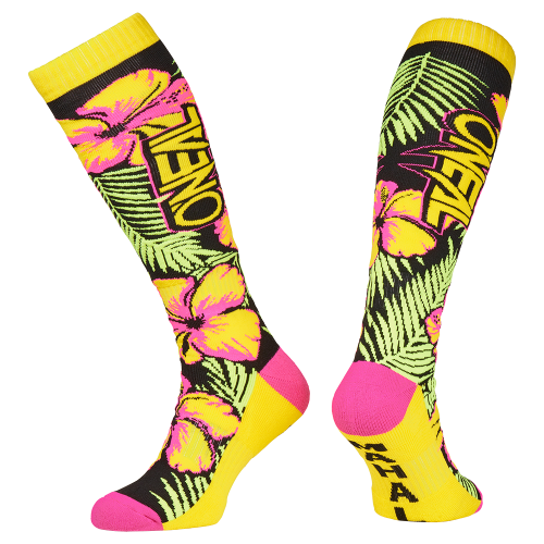 Chaussettes O'NEAL PRO MX ISLAND Rose/Vert/Jaune
