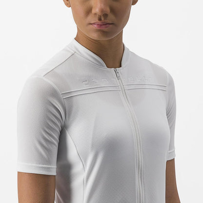 Maillot CASTELLI ANIMA 4 Femme Manches Courtes Blanc