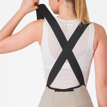 Cuissard Court à Bretelles CASTELLI ESPRESSO W DT Femme Beige