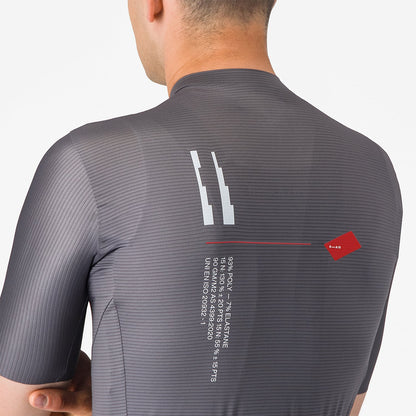 Maillot CASTELLI ESPRESSO R--A/D Manches Courtes Gris Fumé
