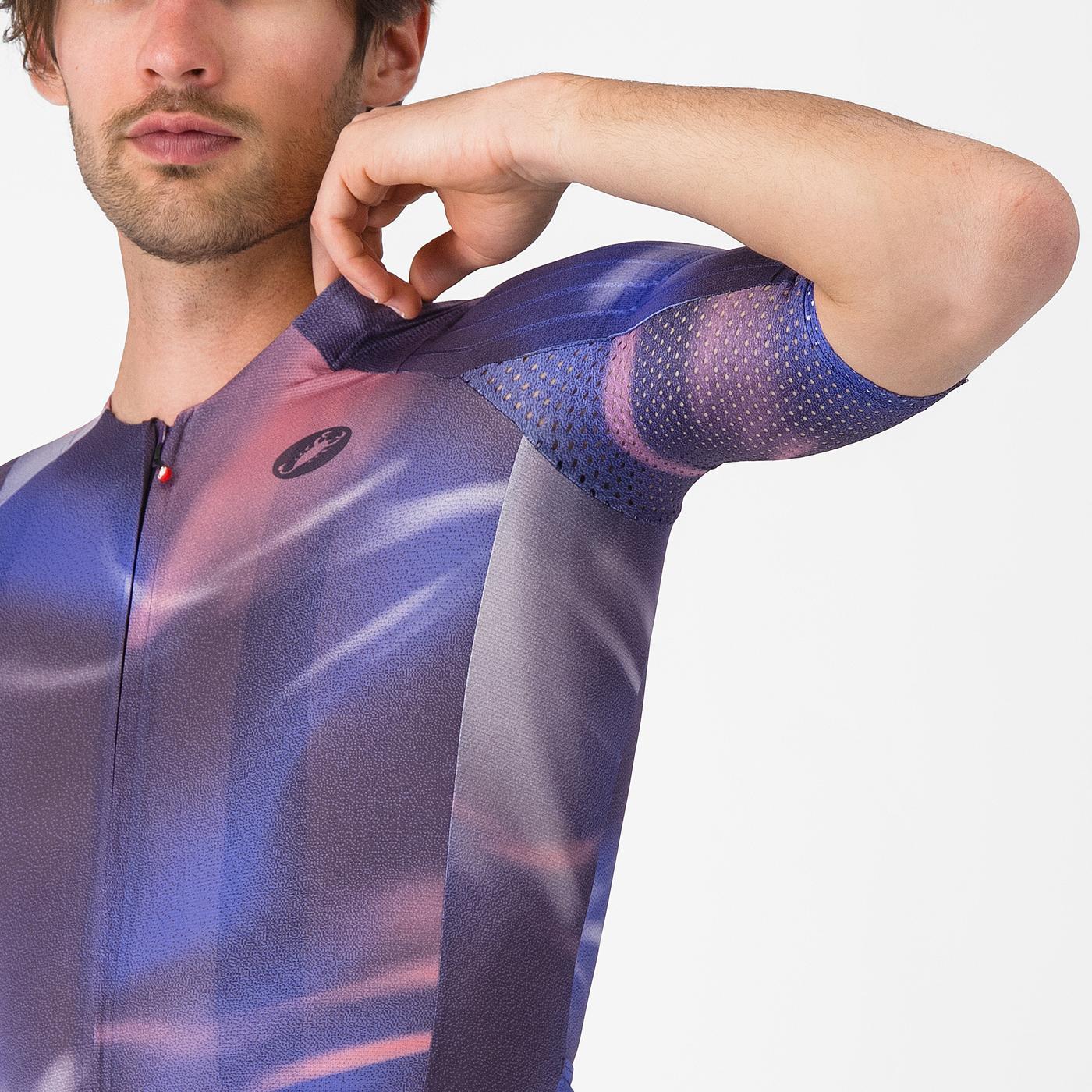 Maillot CASTELLI AERO RACE 8S Manches Courtes Violet