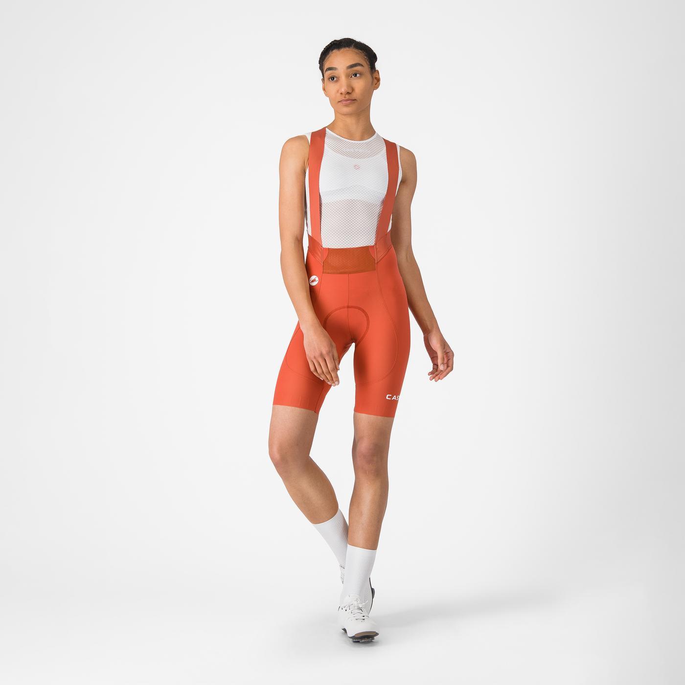 Cuissard Court à Bretelles CASTELLI ESPRESSO 2 W DT Femme Paprika
