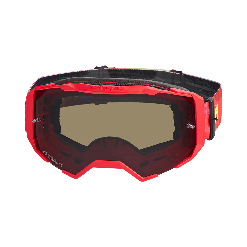 Masque O'NEAL B-22 PAINT Rouge/Jaune Fluo