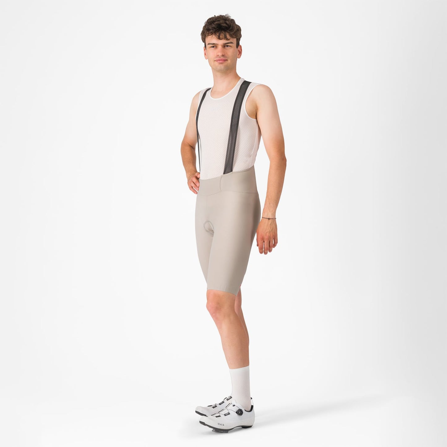 Cuissard Court à bretelles CASTELLI ESPRESSO Beige