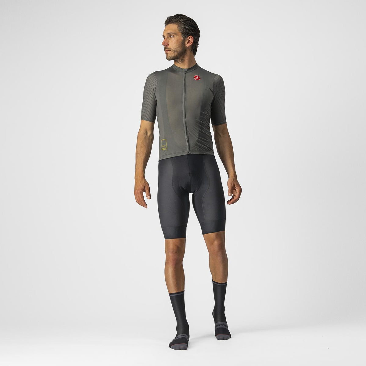 Maillot CASTELLI BREATHE ATTACK Manches Courtes Gris/Vert