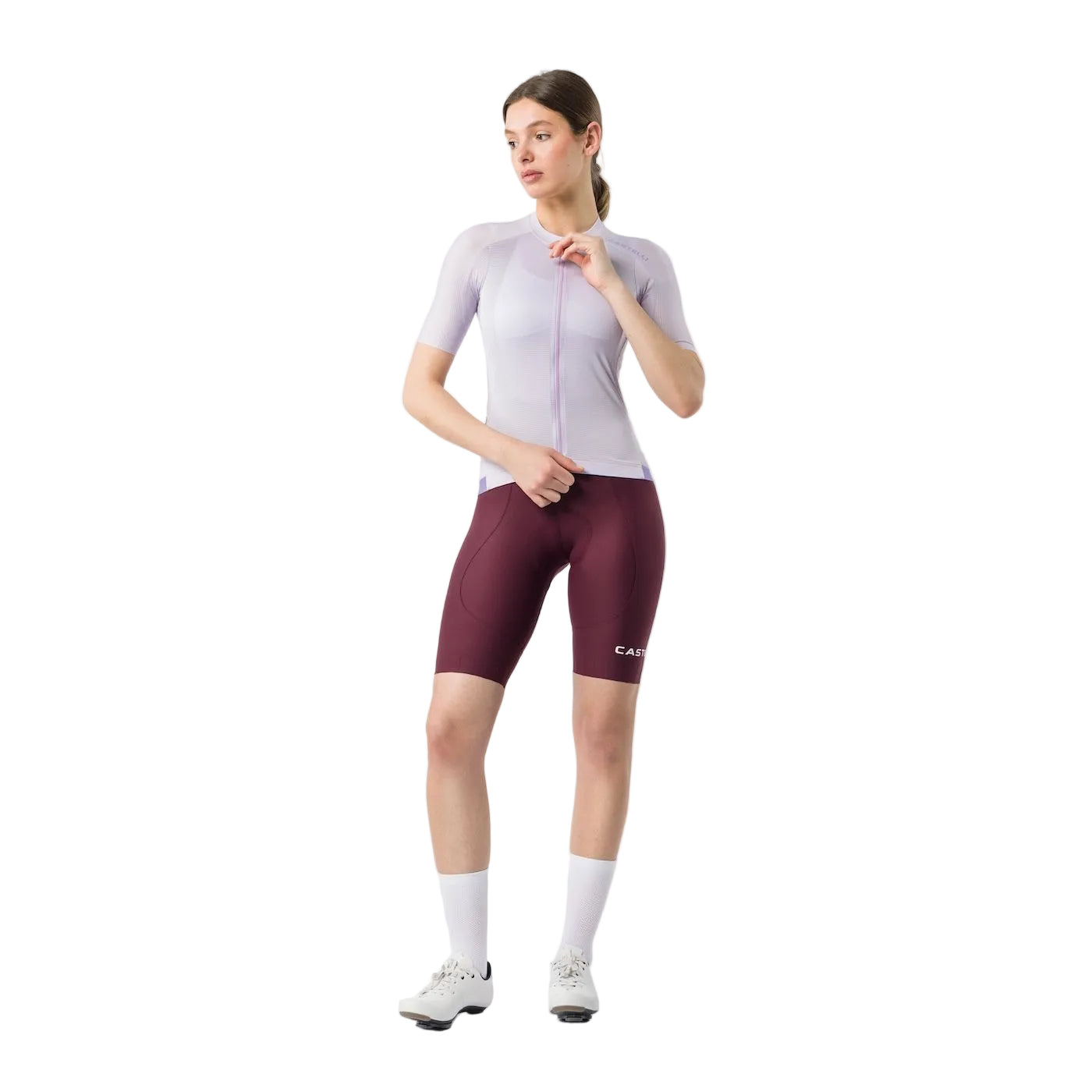 Cuissard Court à Bretelles CASTELLI ESPRESSO 2 W DT Femme Bordeaux