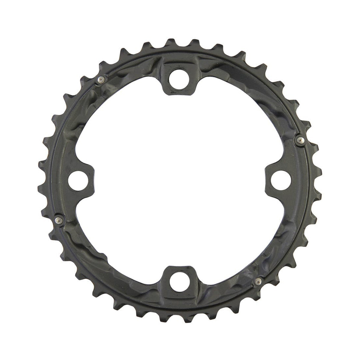Plateau Intermédiaire SHIMANO XT T781/T670 10V 4 Trous 104mm — vue du plateau sur fond blanc