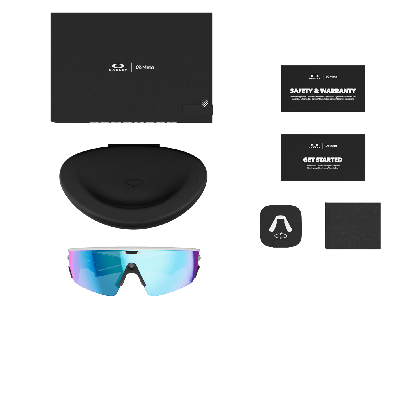 Lunettes OAKLEY VANGUARD META Noir/Blanc Verre Prizm Sapphire
