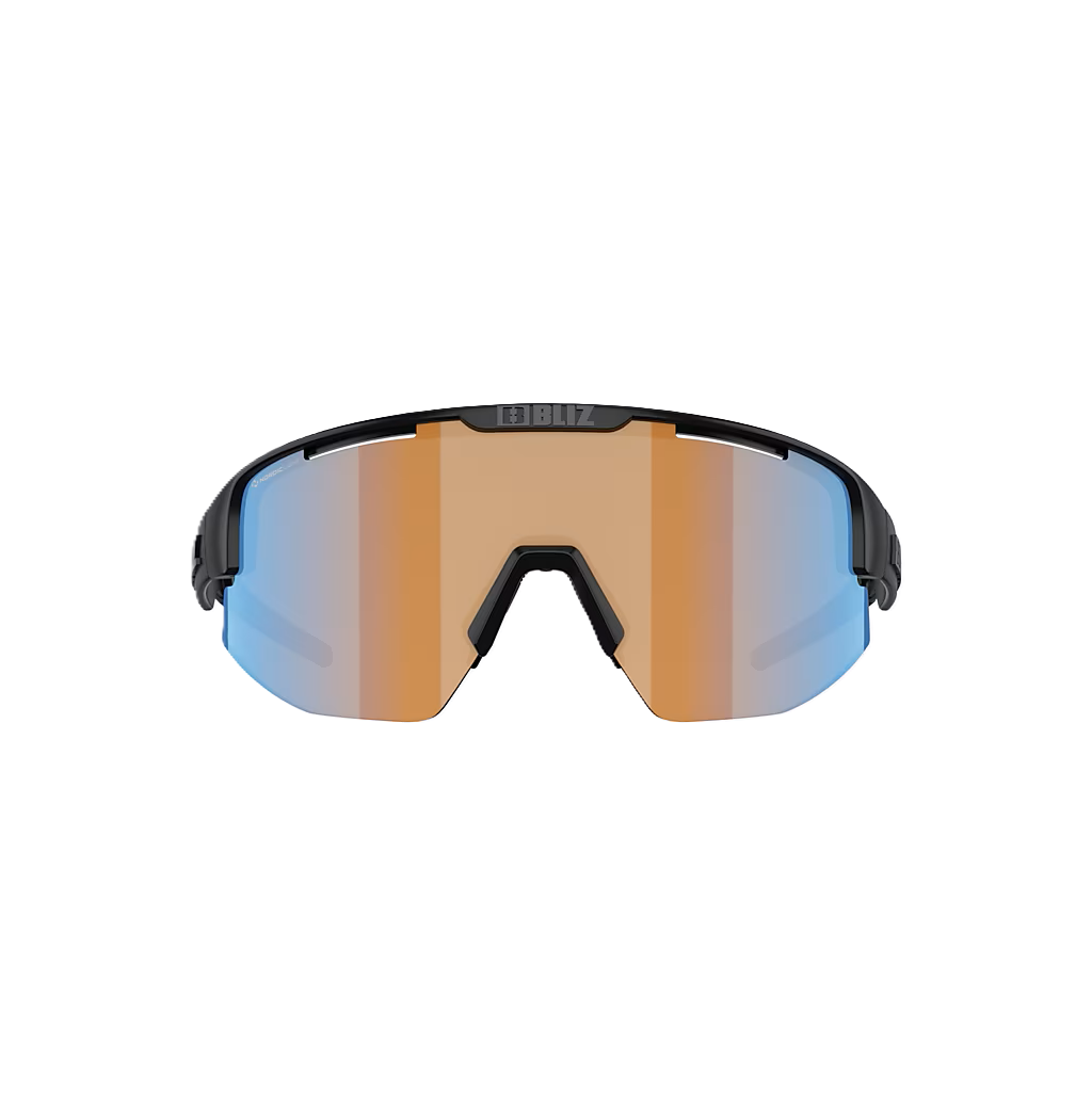 Lunettes BLIZ MATRIX Noir Matt Écran Coral/Orange Bleu Iridium