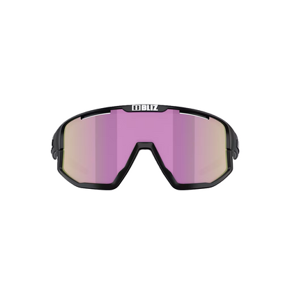Lunettes BLIZ FUSION SMALL Noir Matt Écran Marron Rose