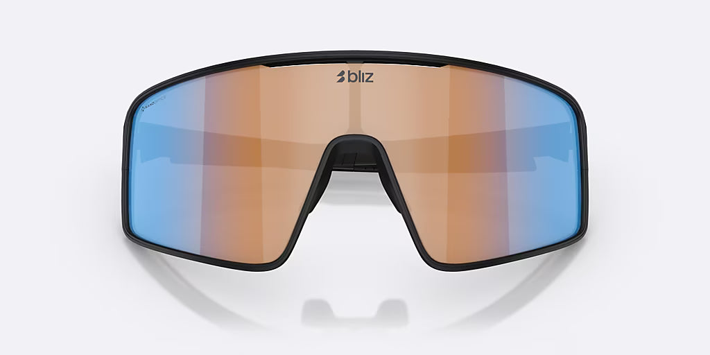Lunettes BLIZ P001 S Noir Matt Verre Coral/Orange Bleu Irdium
