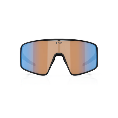 Lunettes BLIZ P001 Noir Matt Verre Coral/Orange Bleu Iridium