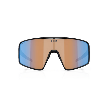 Lunettes BLIZ P001 S Noir Matt Verre Coral/Orange Bleu Irdium