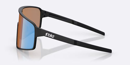 Lunettes BLIZ P001 S Noir Matt Verre Coral/Orange Bleu Irdium