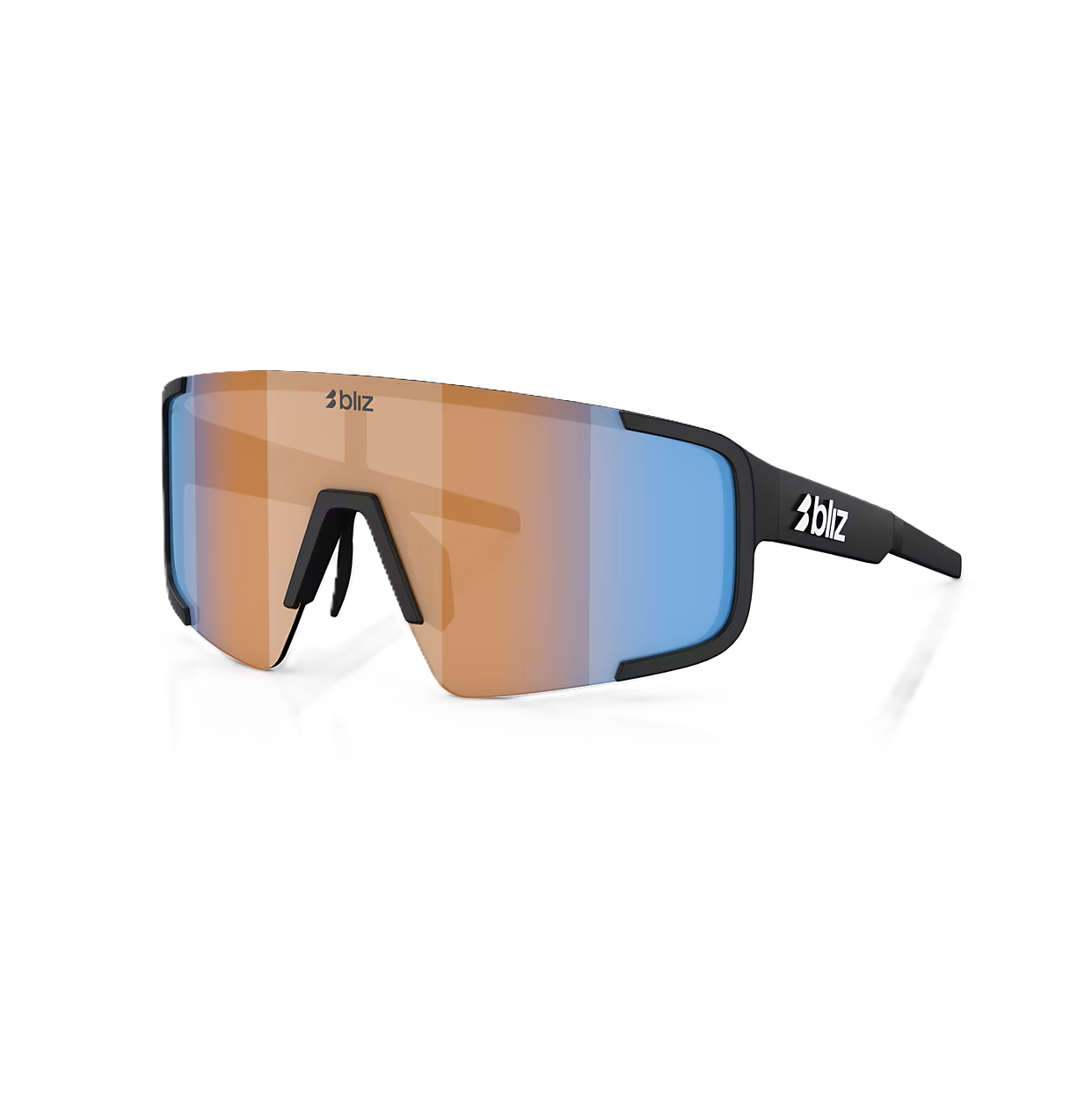 Lunettes BLIZ P003 Noir Matt Verre Coral/Orange Bleu Iridium