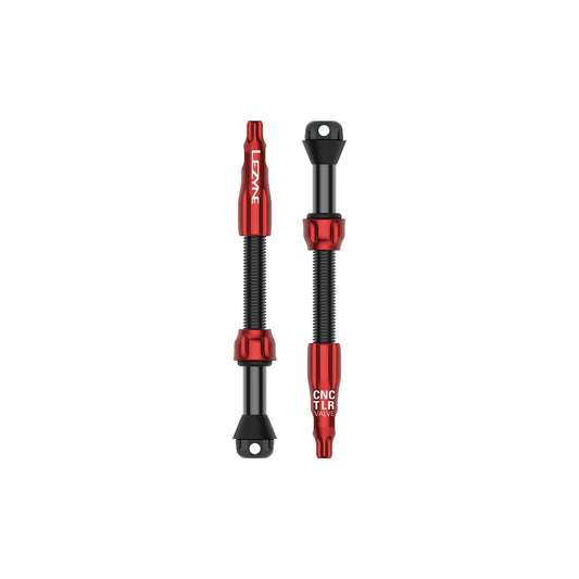 Lot de 2 Valves Tubeless LEZYNE CNC PRO 60mm Rouge