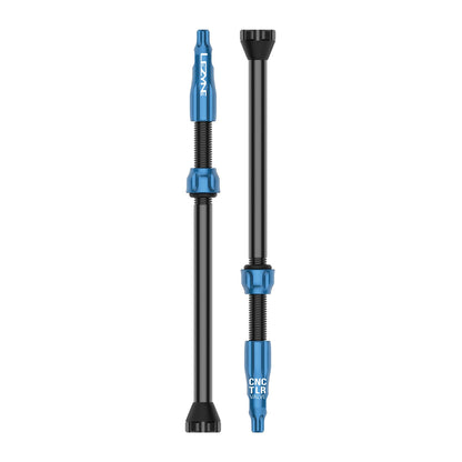 Lot de 2 Valves Tubeless LEZYNE CNC 80mm Bleu
