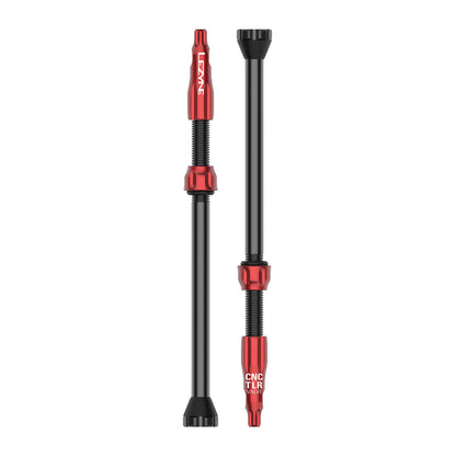 Lot de 2 Valves Tubeless LEZYNE CNC 80mm Rouge