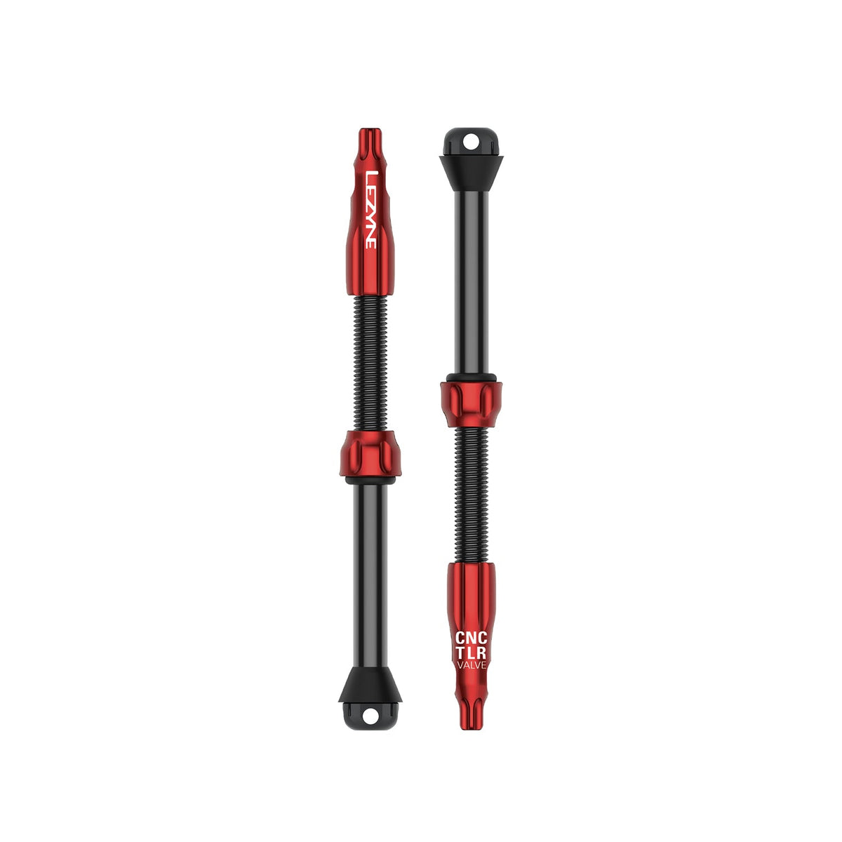 Lot de 2 Valves Tubeless LEZYNE CNC PRO 80mm Rouge