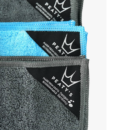Kit de Serviettes Micro Fibre PEATY'S BAMBOO BICYCLE CLEANING (3 pièces)