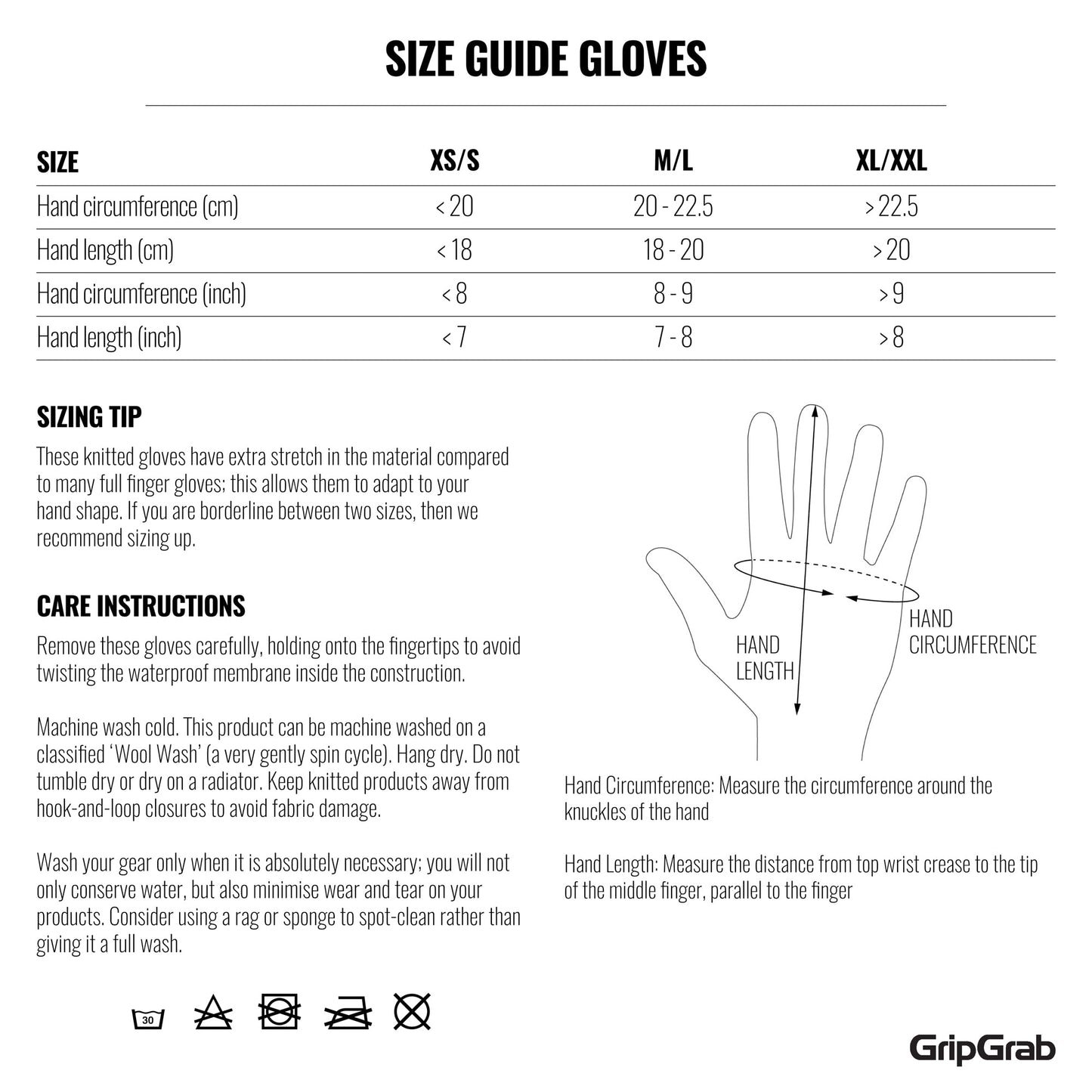 Gants Courts GRIPGRAB EXPLR RC MAX Blanc