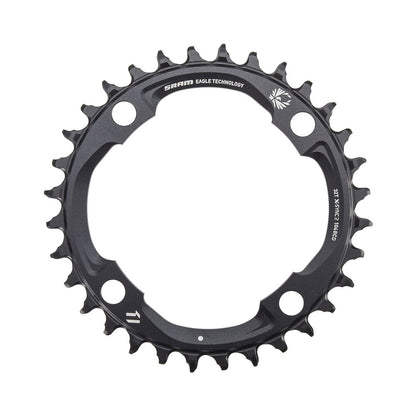 Plateau Mono SRAM EAGLE X-SYNC2 12V 4 Trous 104mm — vue du plateau sur fond blanc