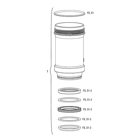 Cuve Air ROCKSHOX 165x38mm pour Amortisseur #11.4118.033.009