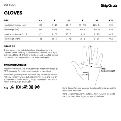 Gants Courts GRIPGRAB RIDE RC MAX Noir