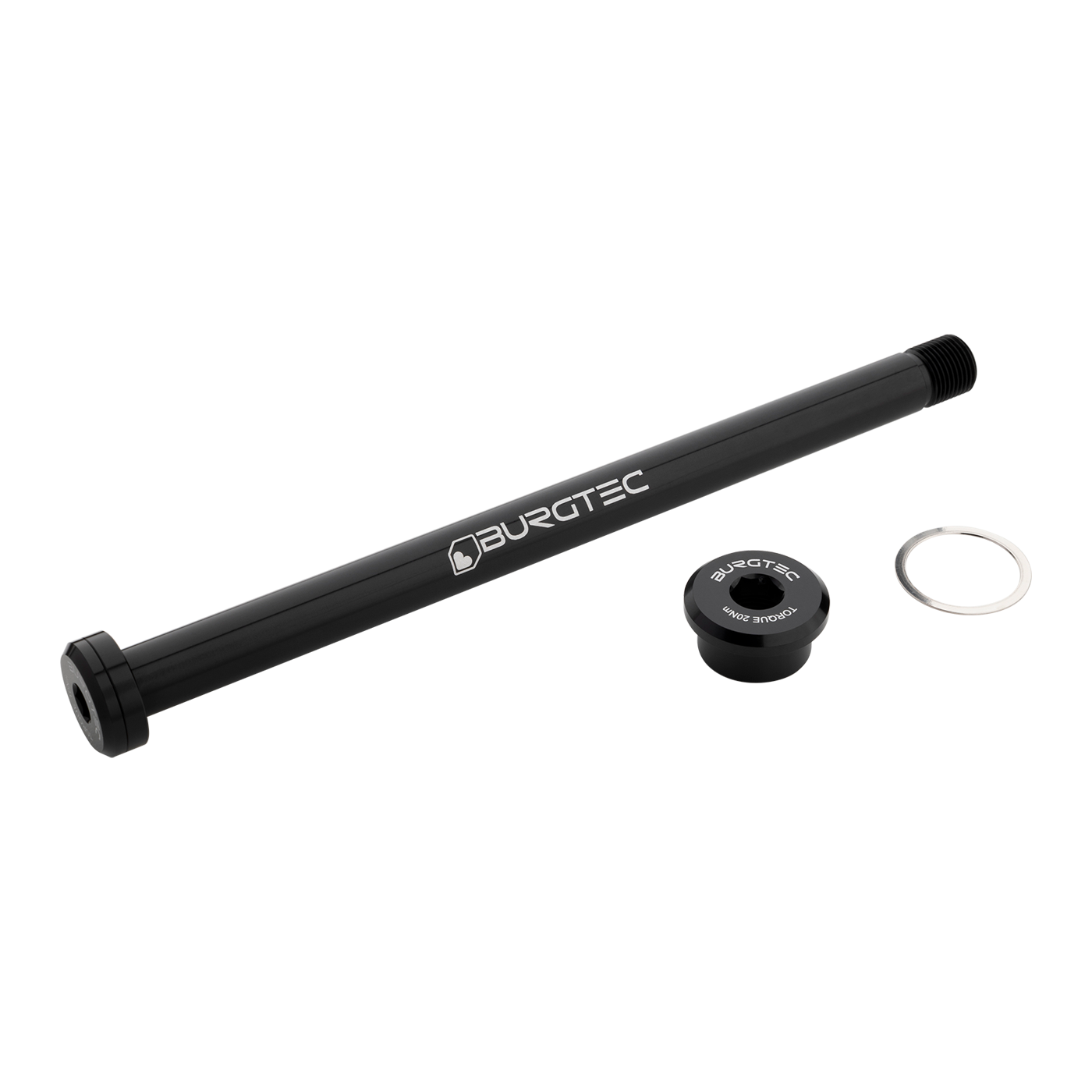 Axe de Roue Arrière BURGTEC 173mm x 12mm 1.0mm pour Cadre Rocky Mountain Noir